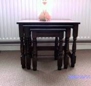 Nest of 3 Solid Wood Tables