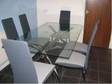 Glass top dining table & 6 chairs