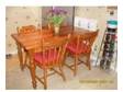 Farmhouse Style Pine table and chairs with draw - Good....