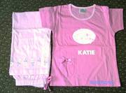 Girls Pyjamas. Age 5/6 yrs. Personalised 'KATIE'